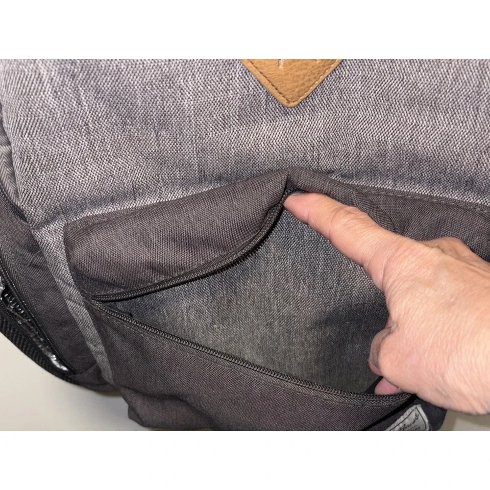 Eddie Bauer First Adventure Backpack Diaper Bag NWOT Insulated Pockets Gray